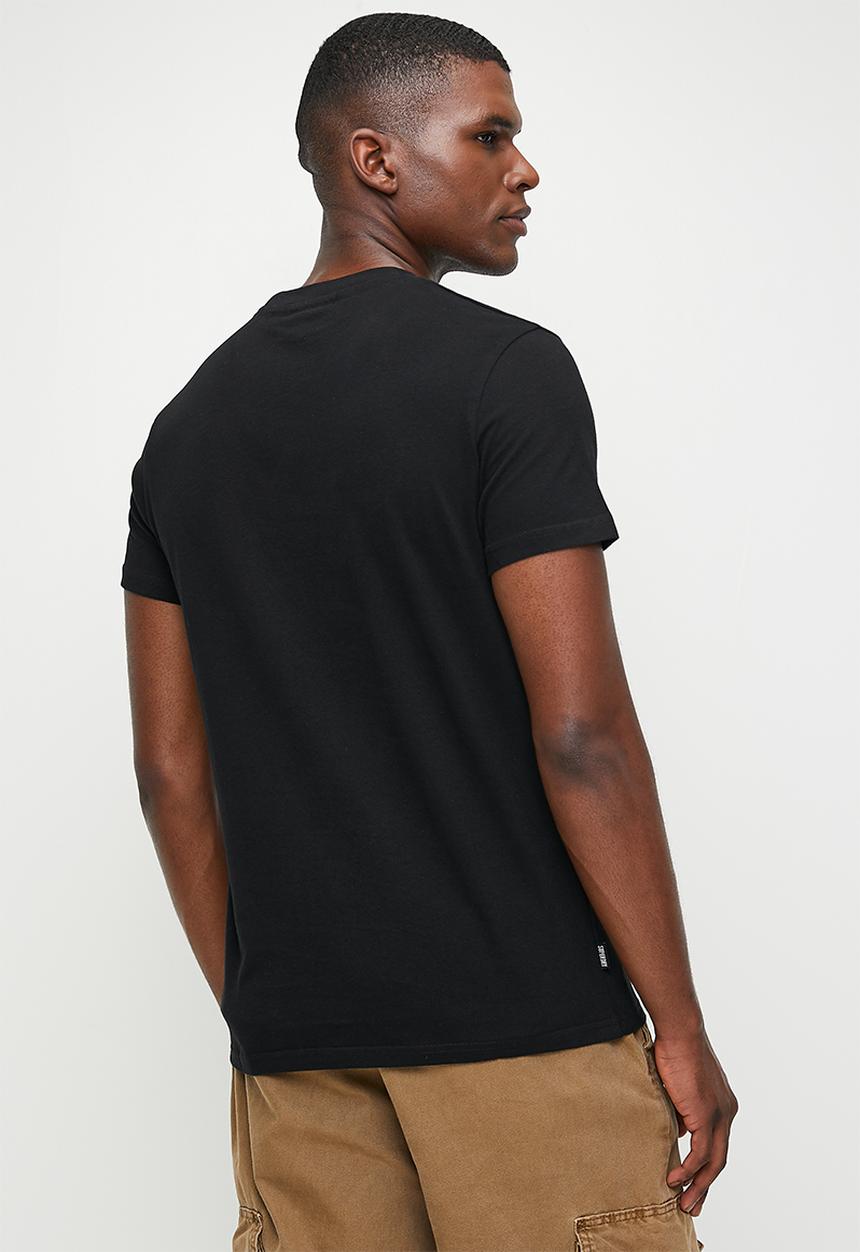 Superdry. - Essential logo emb tee - Black/Hazard Orange