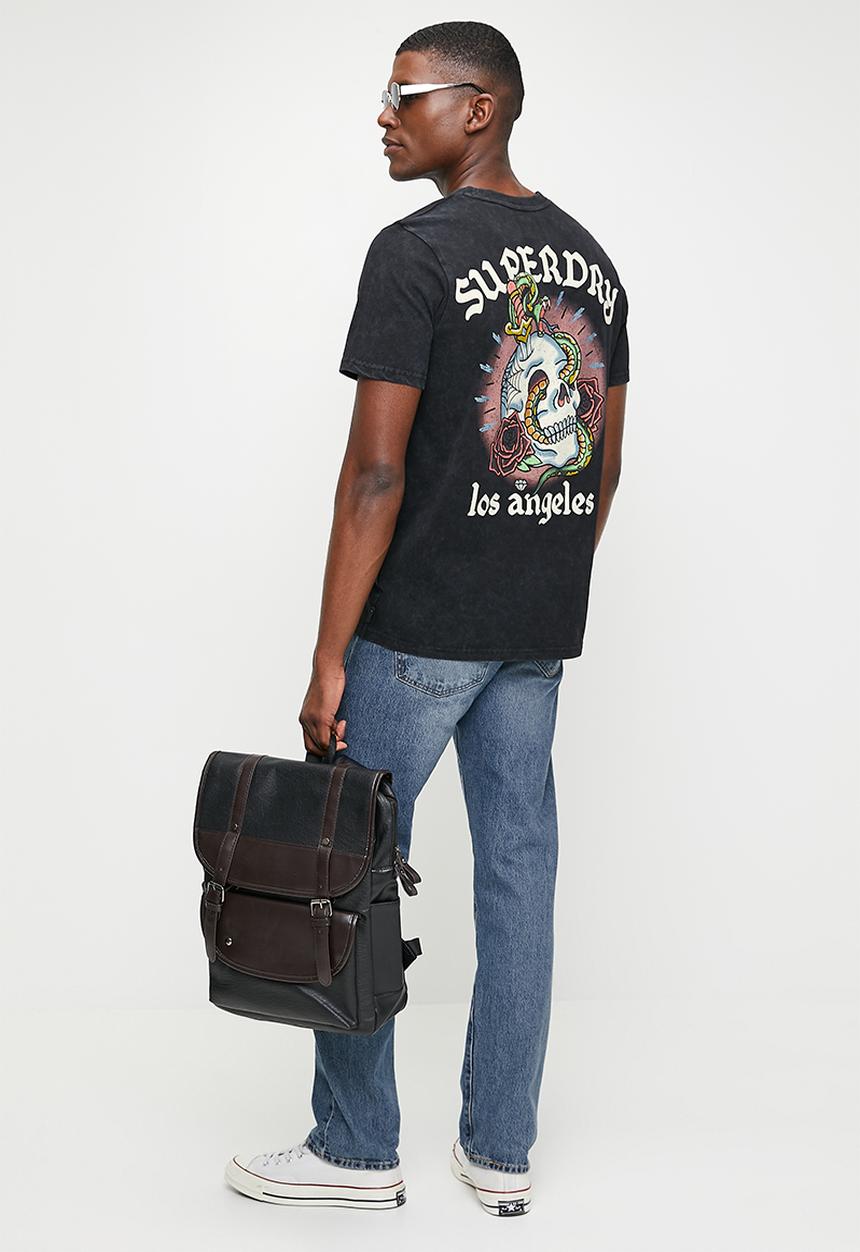 Superdry. - Tattoo graphic T-shirt - Black