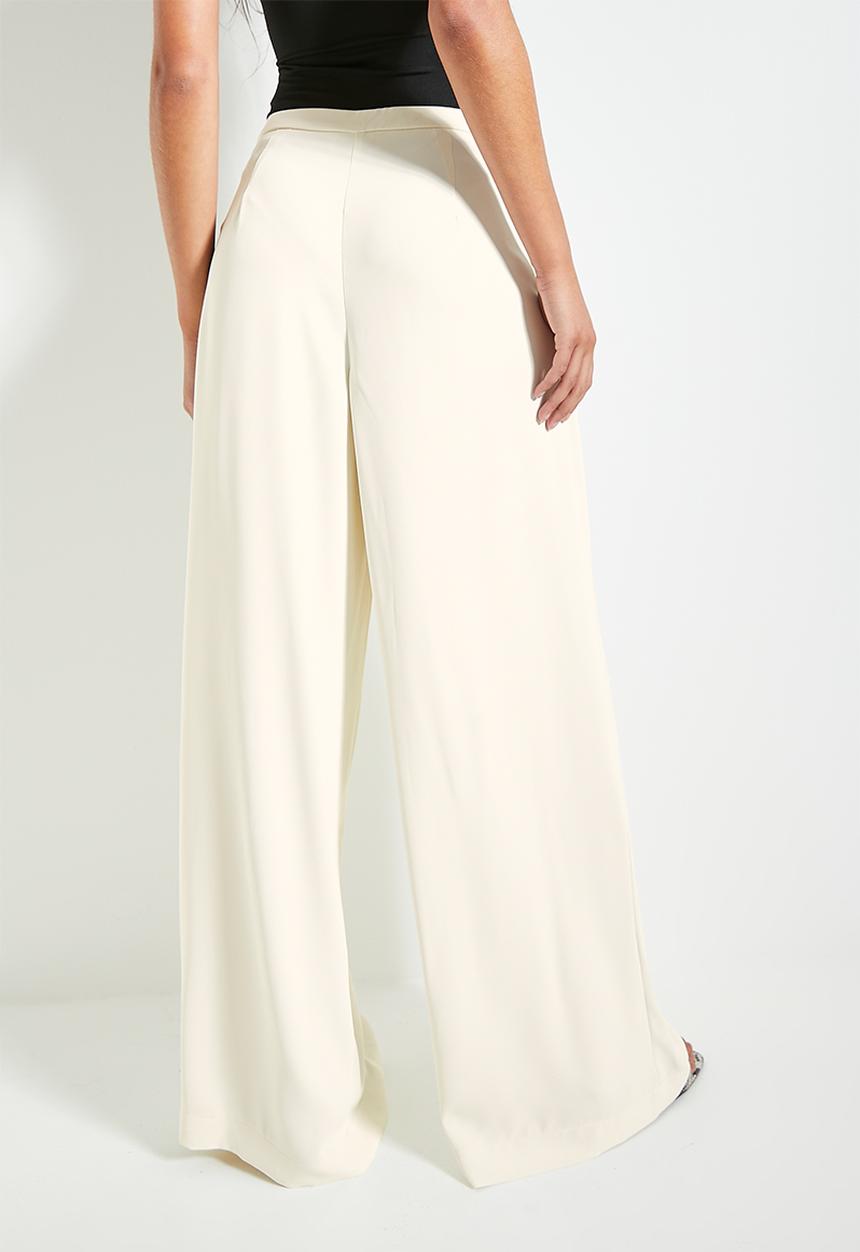 Superbalist - Low waist wide leg pant - white