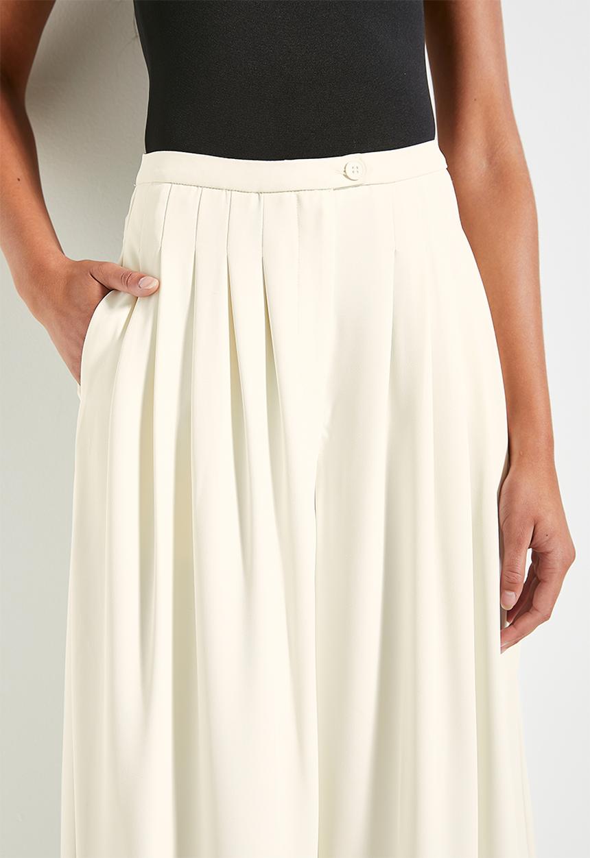 Superbalist - Low waist wide leg pant - white