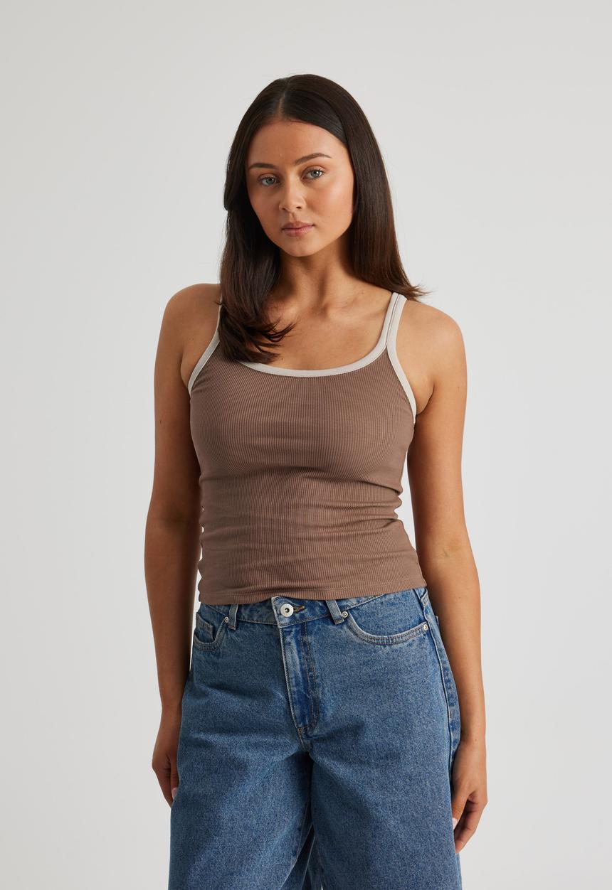 Factorie - Longline Tank - Rich Choc/Mushroom