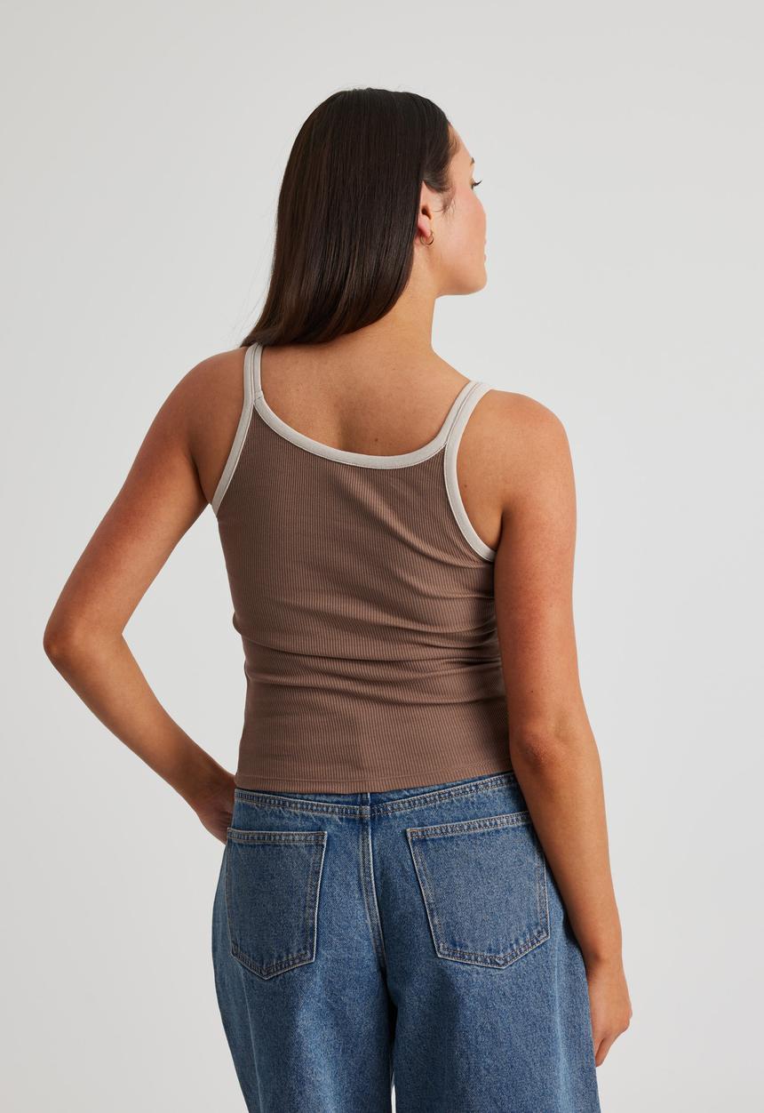 Factorie - Longline Tank - Rich Choc/Mushroom