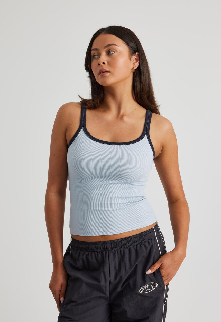 Factorie - Longline Tank - Cloud Blue/Navy