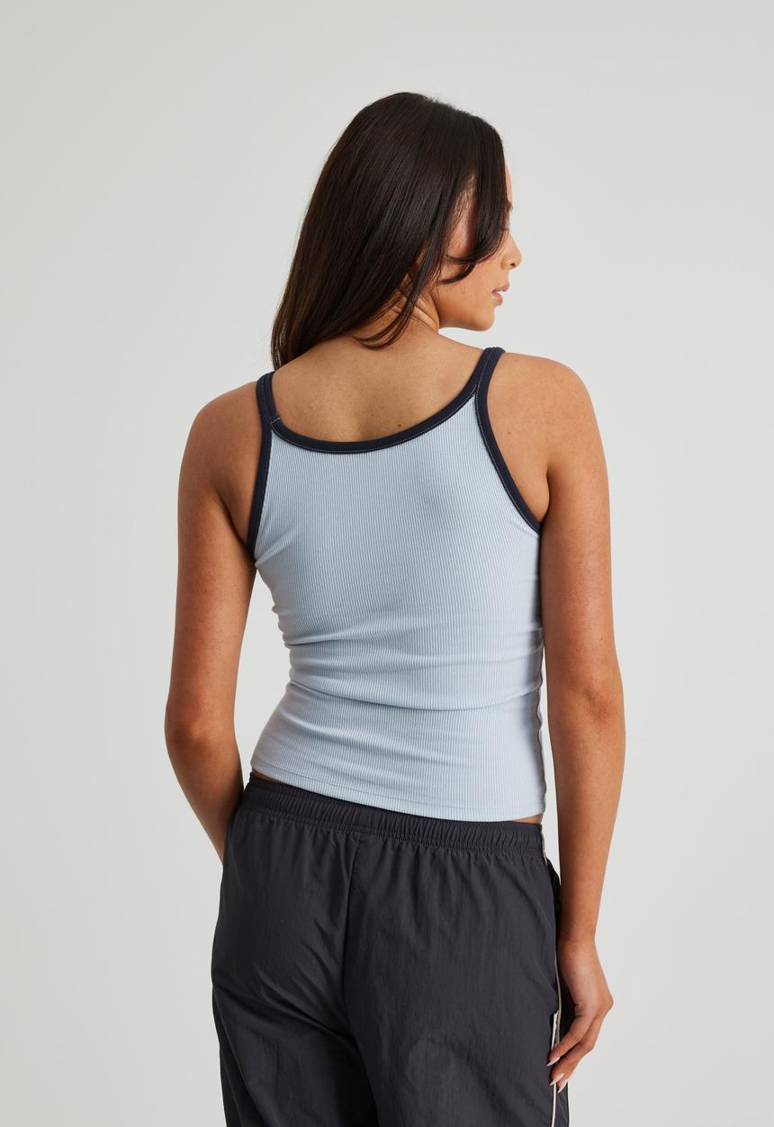 Factorie - Longline Tank - Cloud Blue/Navy