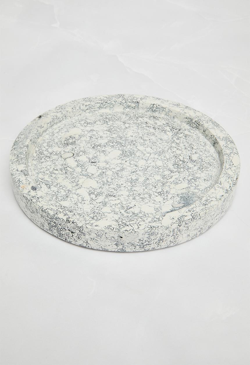 Sixth Floor - Scilo marble platter - Black & White
