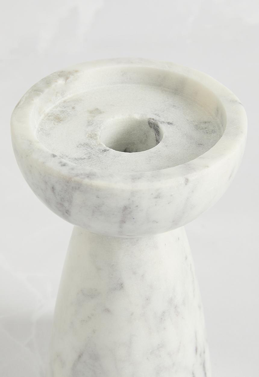Sixth Floor - Marble Candle Holder - white