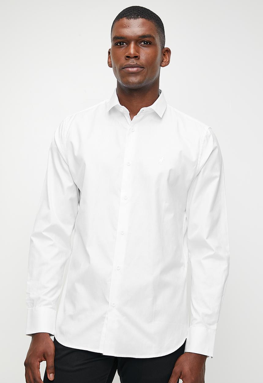 POLO - Charlie Textured Long Sleeve Shirt - White