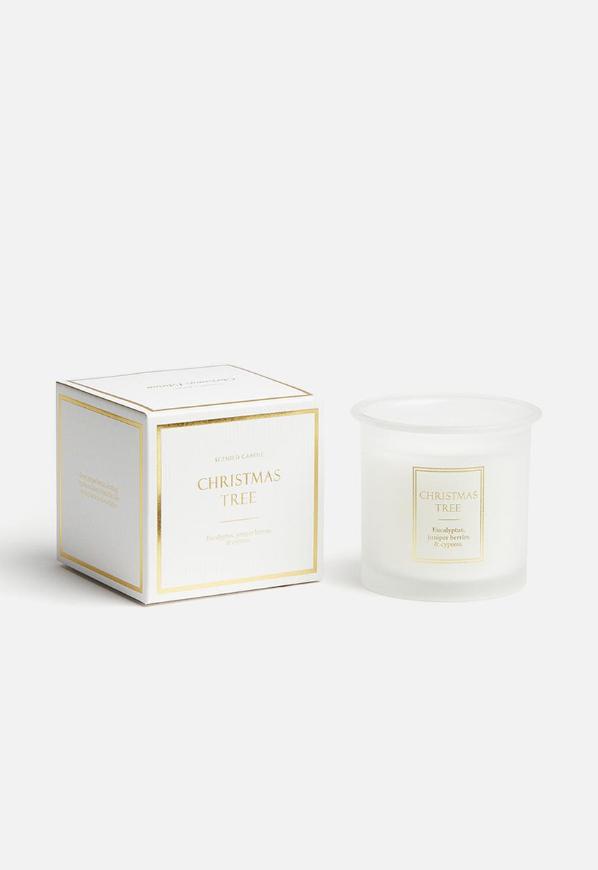 H&M - Small scented candle - white christmas tree