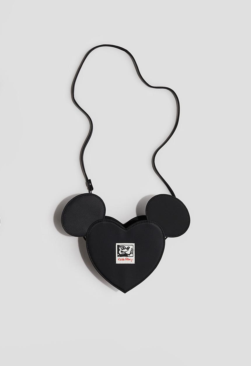 H&M - Keith Haring X H&M:  Appliqué shoulder bag - black
