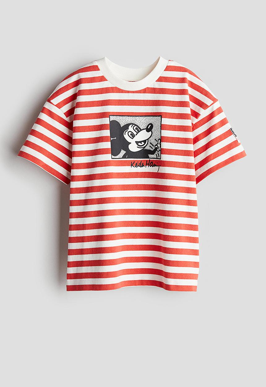 H&M - Keith Haring X H&M:  Printed T-shirt - cream/striped