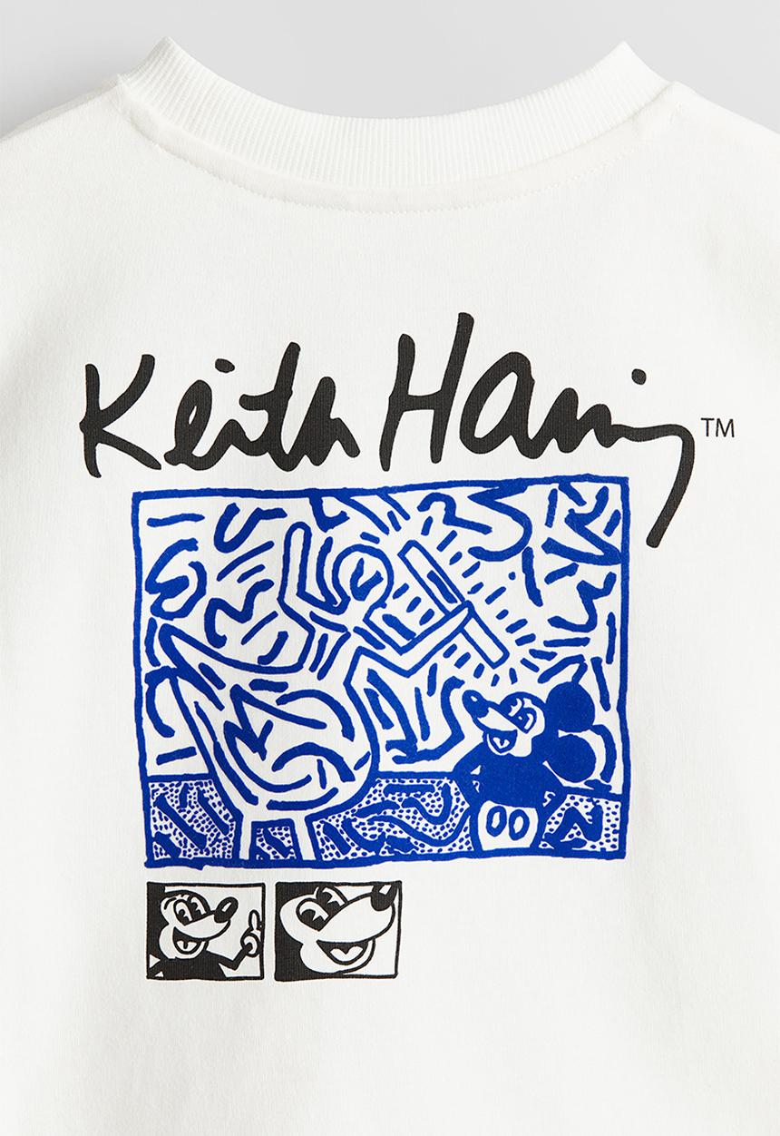 H&M - Keith Haring X H&M:  Printed T-shirt - white