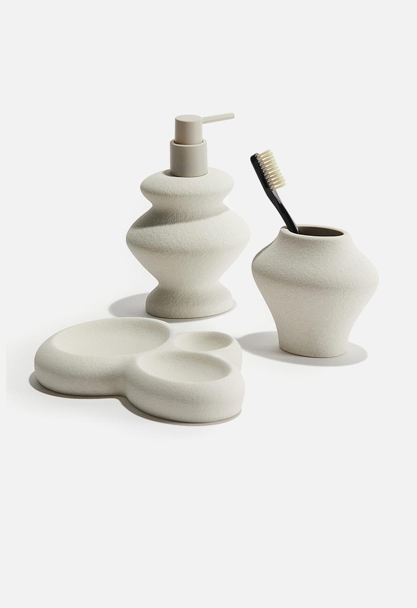 H&M - Stoneware toothbrush mug - white