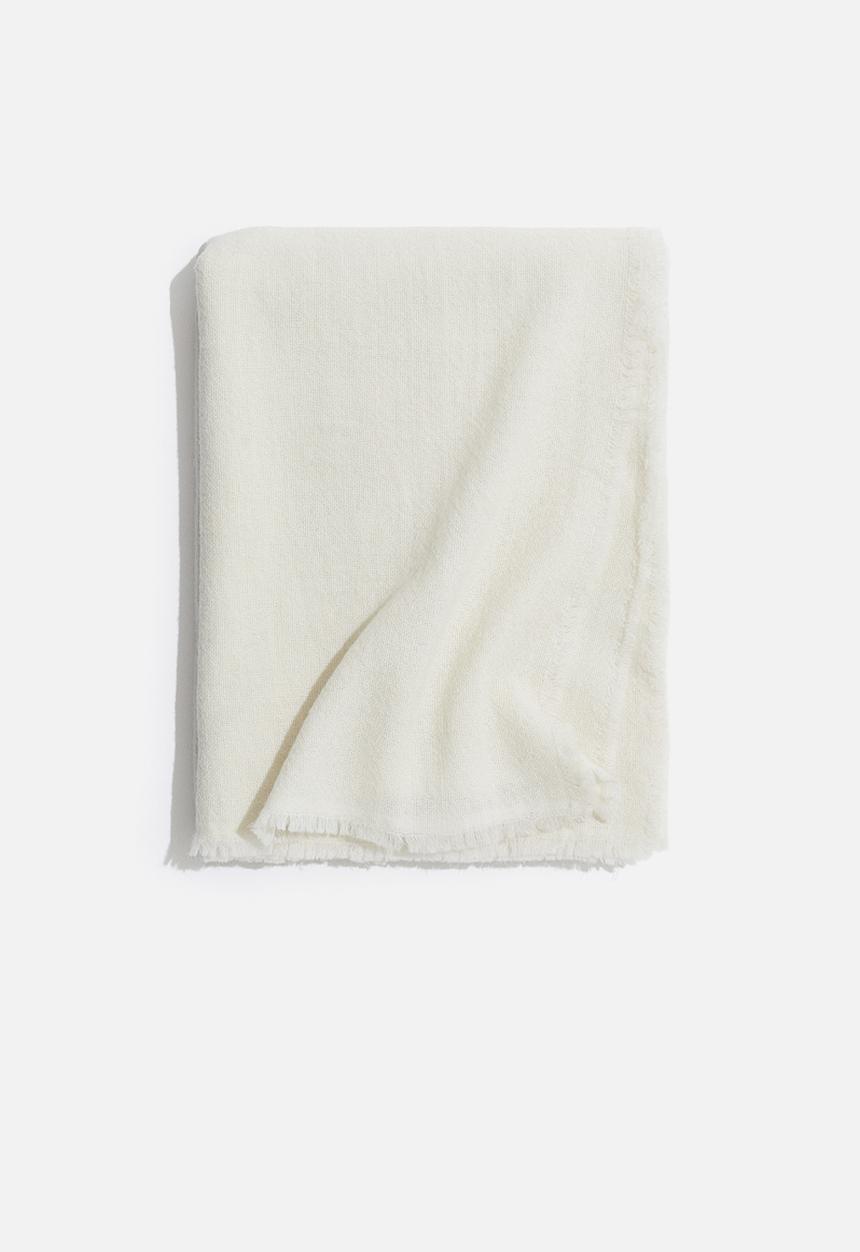 H&M - Large wool-blend blanket - white