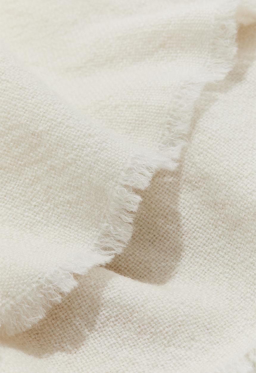 H&M - Large wool-blend blanket - white