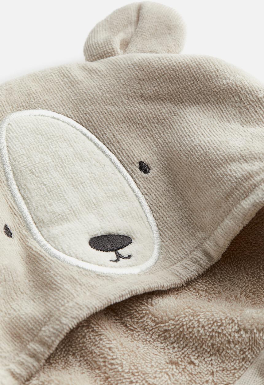 H&M - Hooded bath towel - light beige 