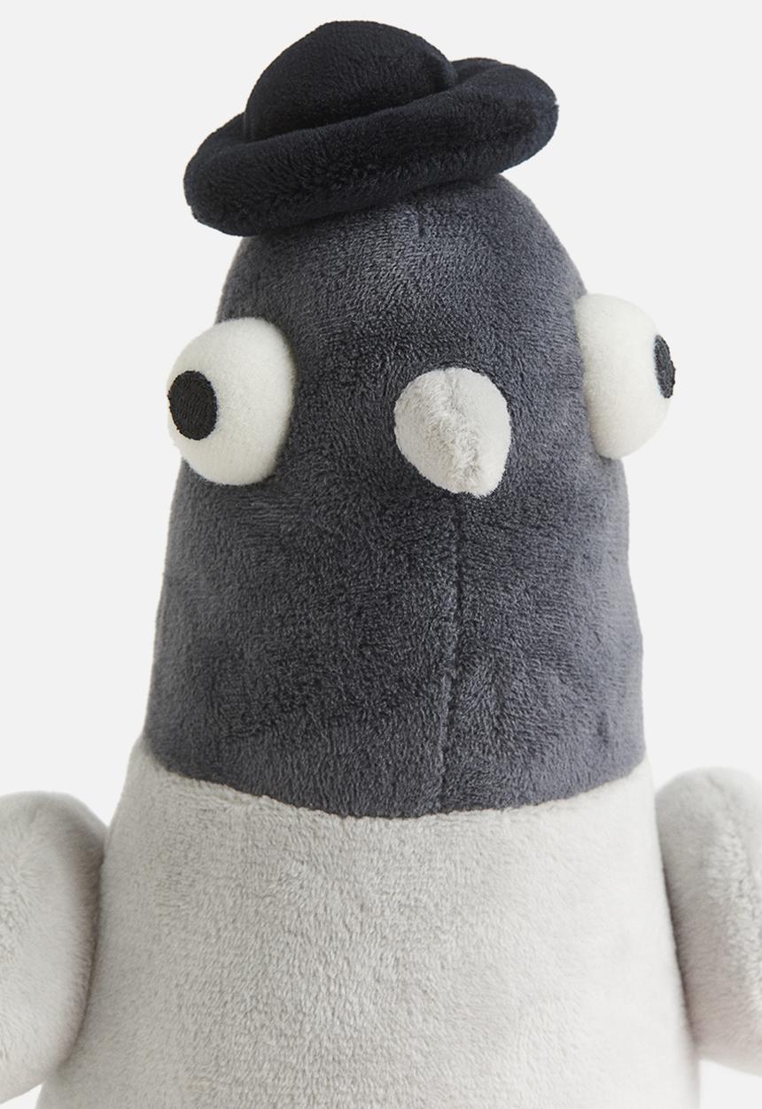 H&M - Pigeon soft toy - light grey