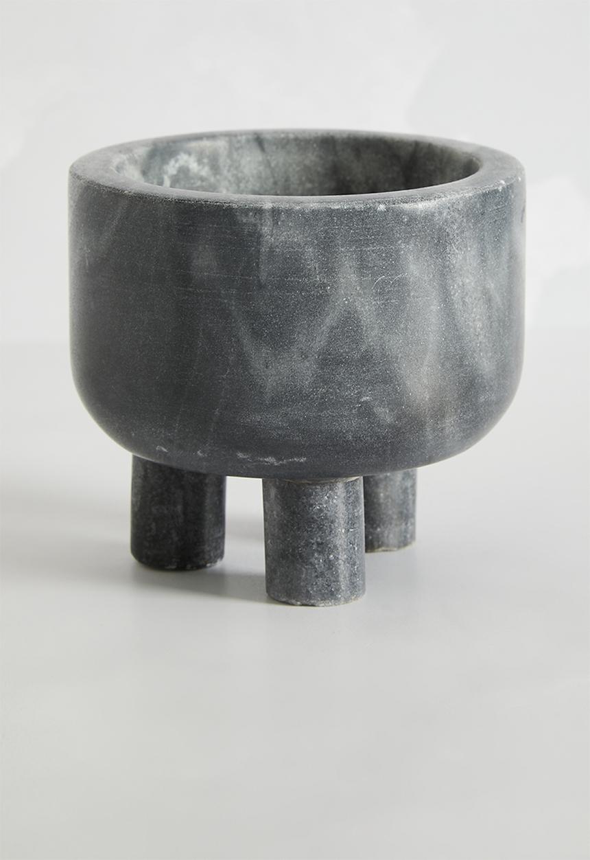 Sixth Floor - Marble salt & pepper pots set of 2 - grey