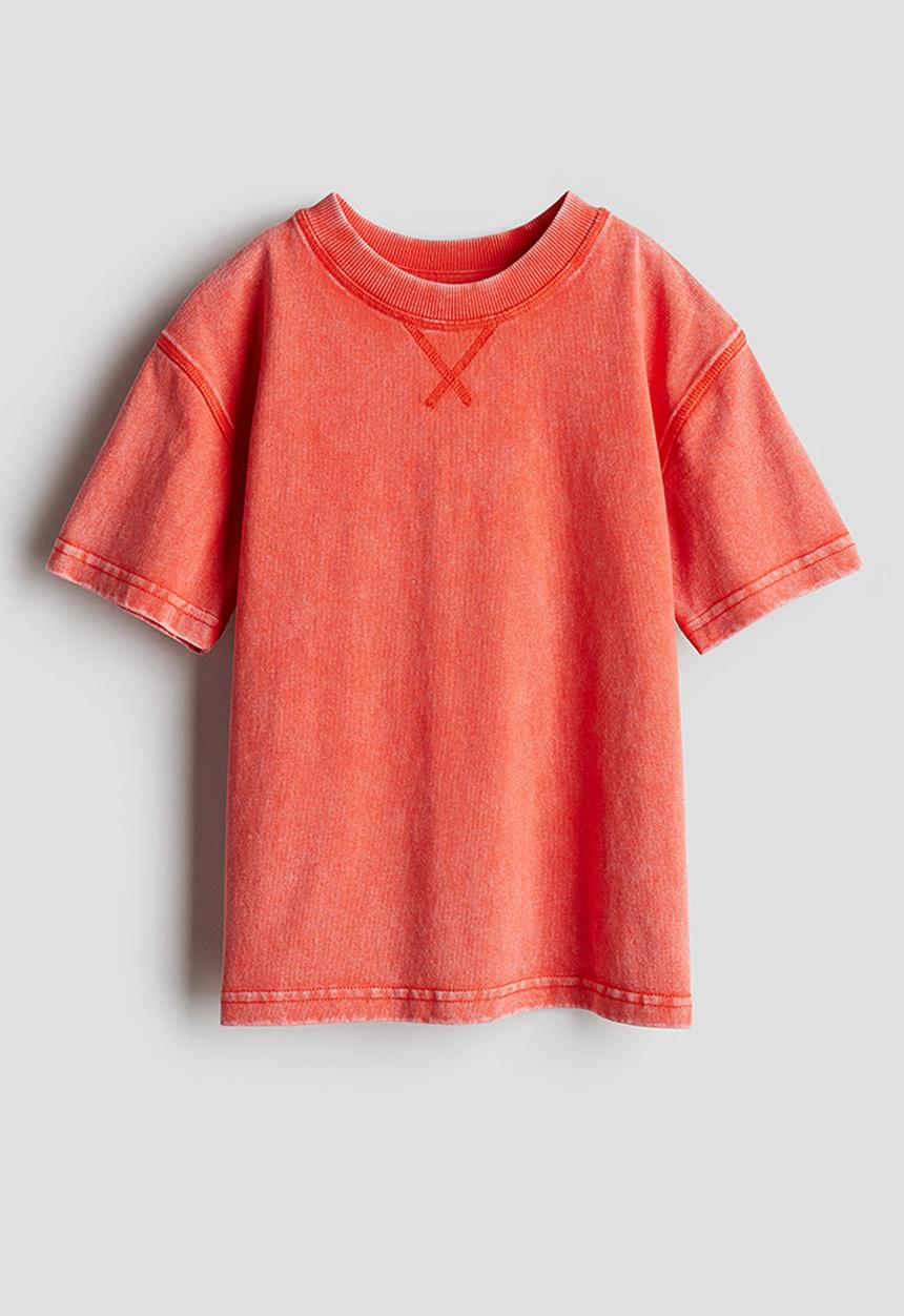 H&M - Keith Haring X H&M:  Washed-look T-shirt - light red