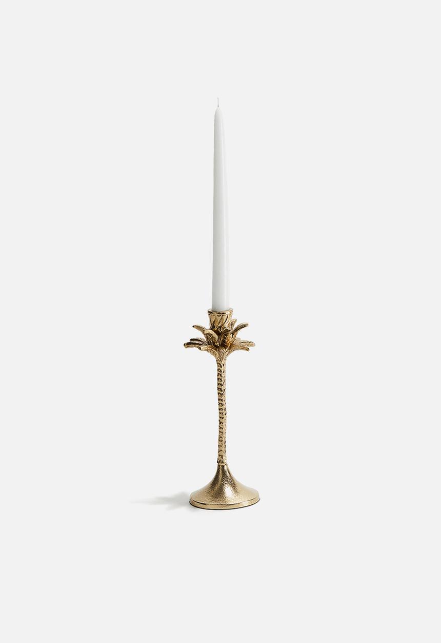 H&M - Palm tree candlestick - gold-coloured