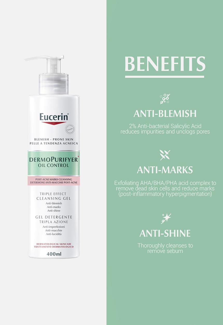 Eucerin - DermoPurifyer Clensing Gel, with Salicylic Acid & AHA/BHA/PHA Complex