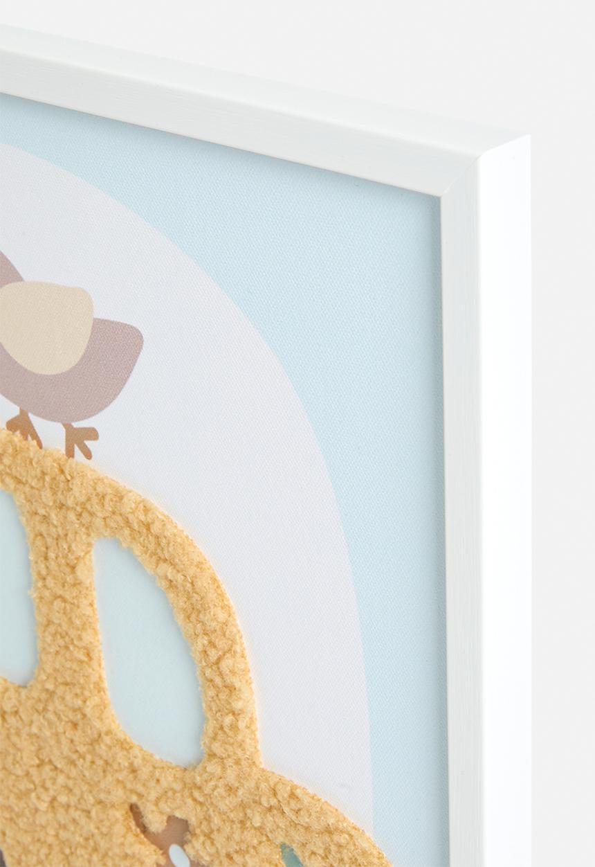 Sixth Floor - Cabby framed canvas with 3d objects - rust	