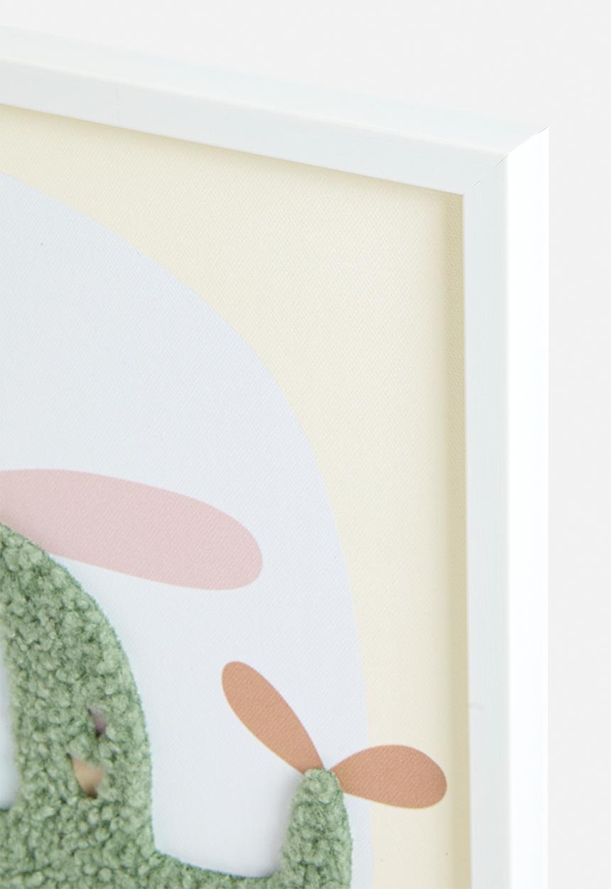 Sixth Floor - Heli framed canvas with 3d objects - green	
