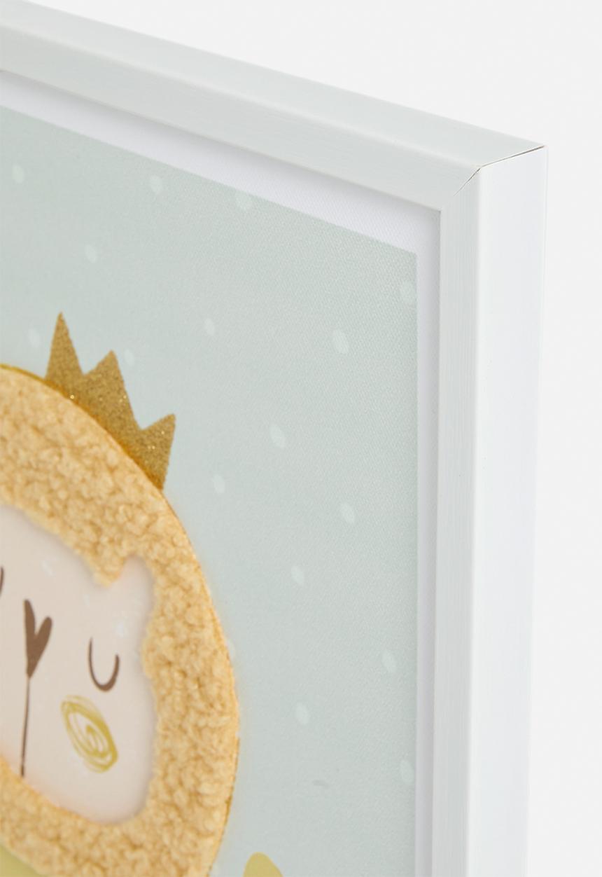 Sixth Floor - Sima framed canvas with 3d objects - sage