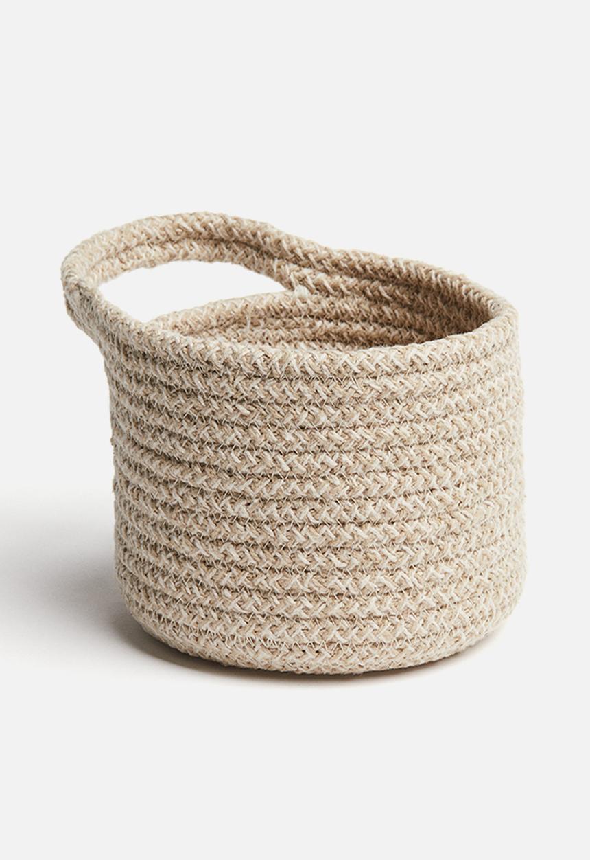 H&M - Extra-small cotton storage basket - light beige