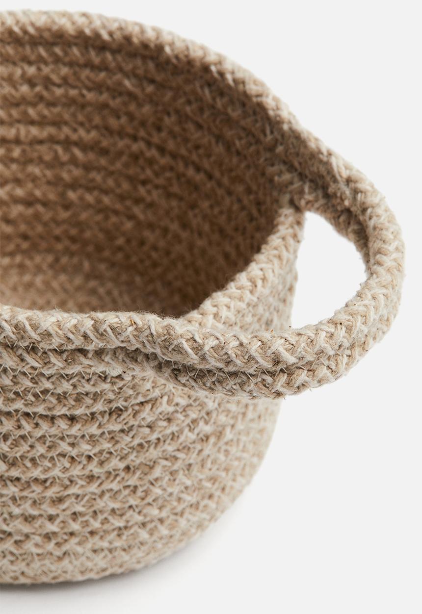 H&M - Extra-small cotton storage basket - light beige