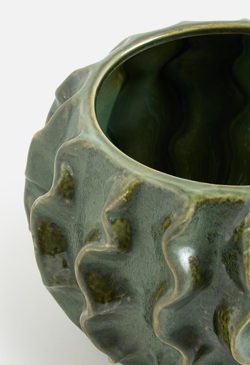 H&M - Stoneware plant pot - green
