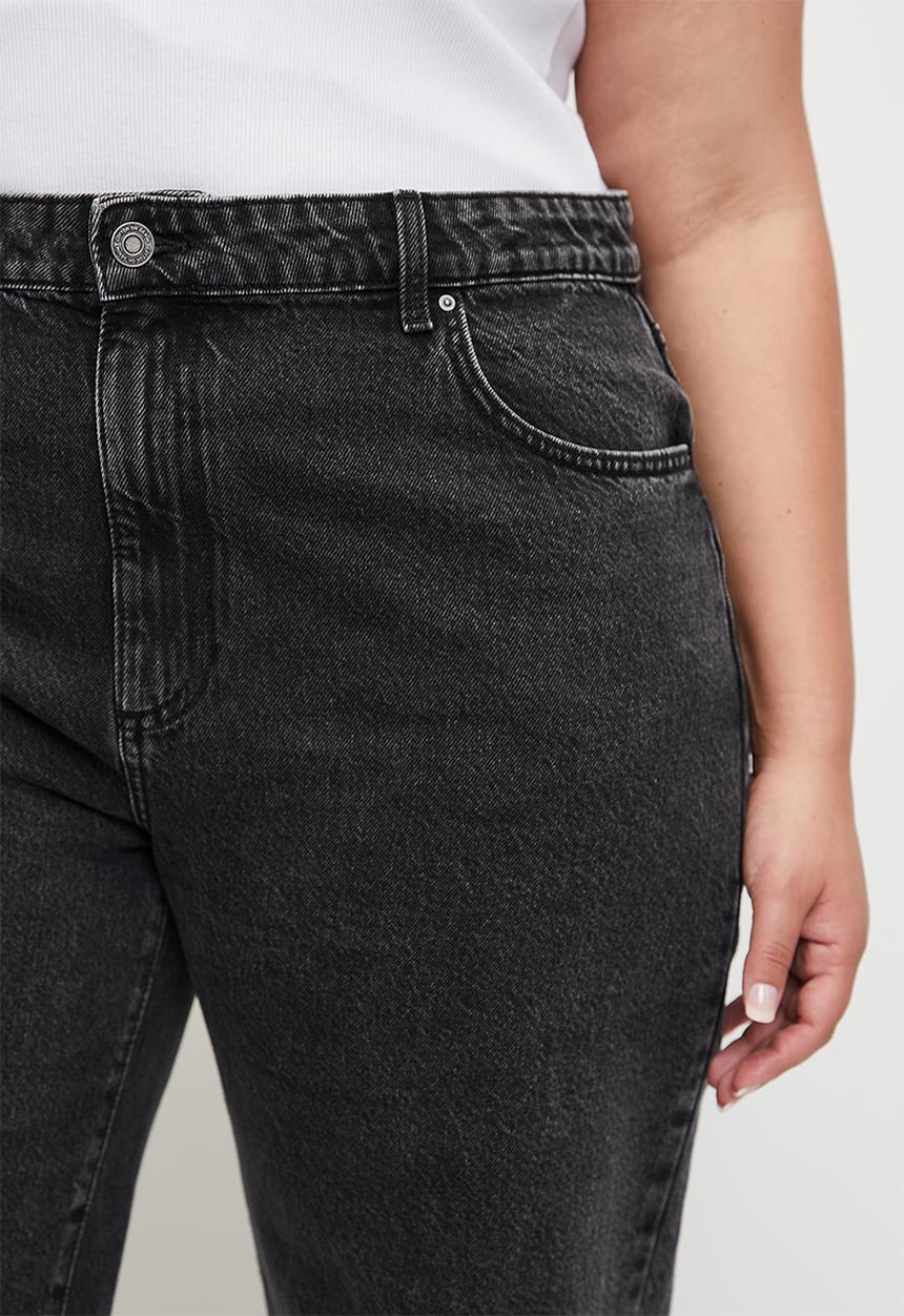 Cotton On - Plus Relaxed Wide Jean - Graphite Black