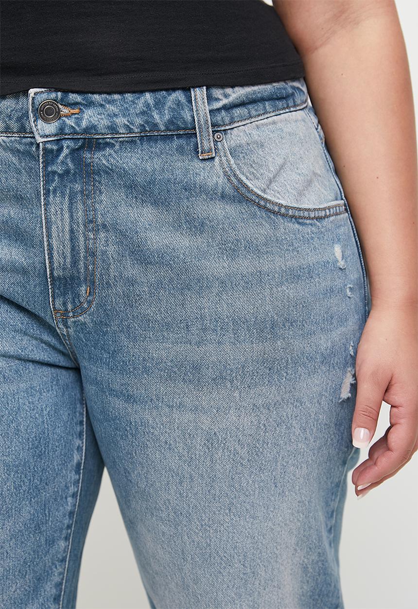 Cotton On - Plus Low Rise Straight Jean - Storm Blue Rip