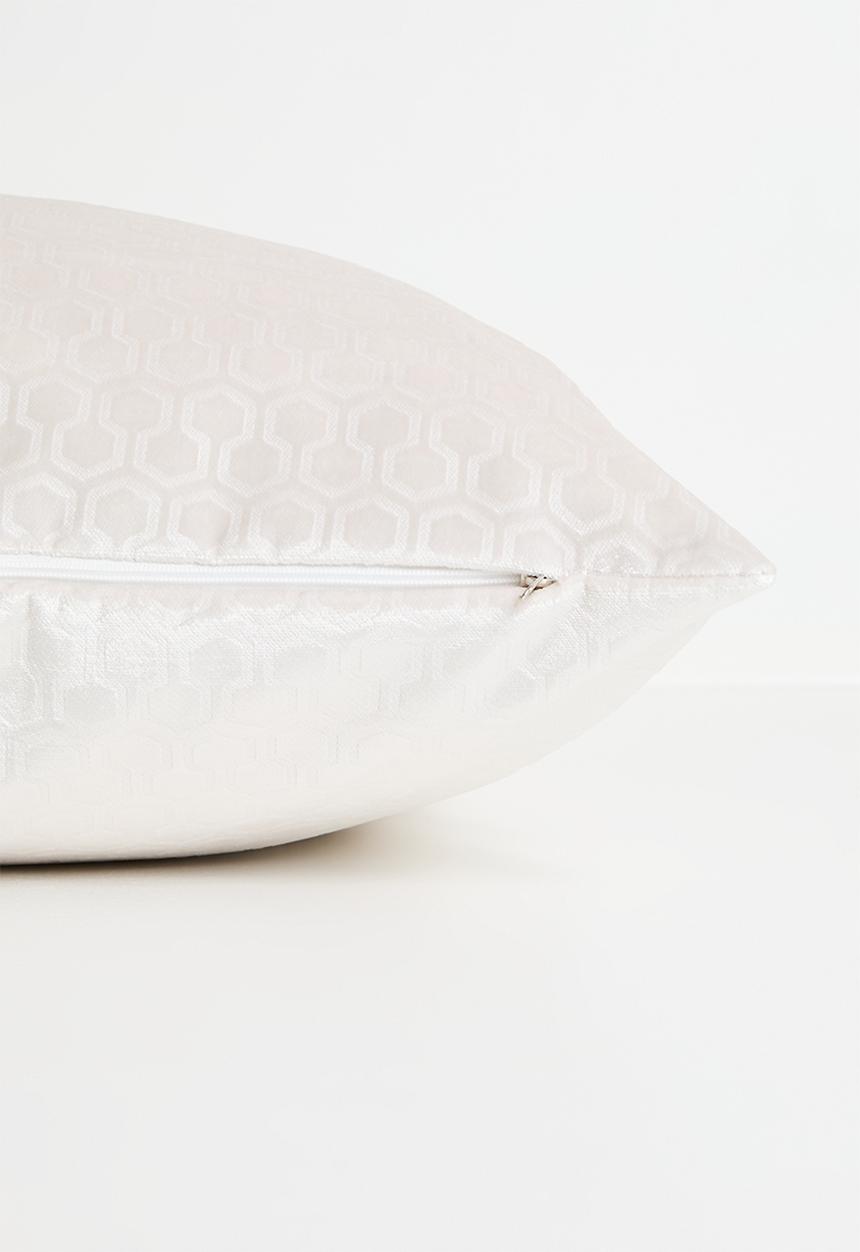 Sixth Floor - Geo velvet cushion cover - Grey