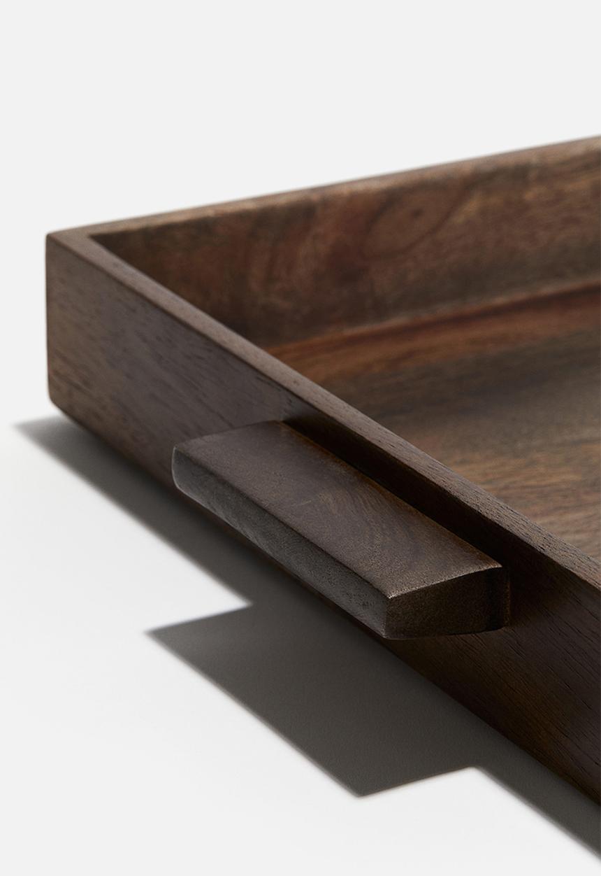 H&M - Mango wood tray - dark brown