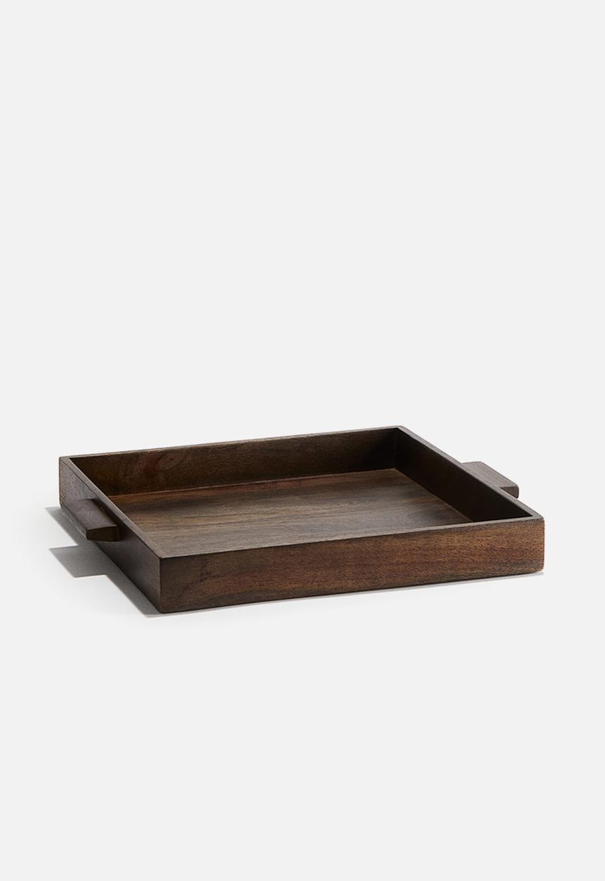 H&M - Mango wood tray - dark brown
