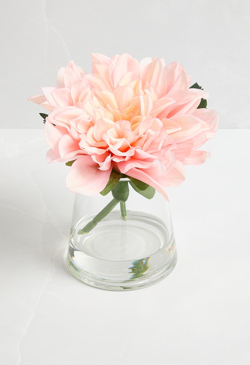 Silk By Design - Dahlia mini vase - pink