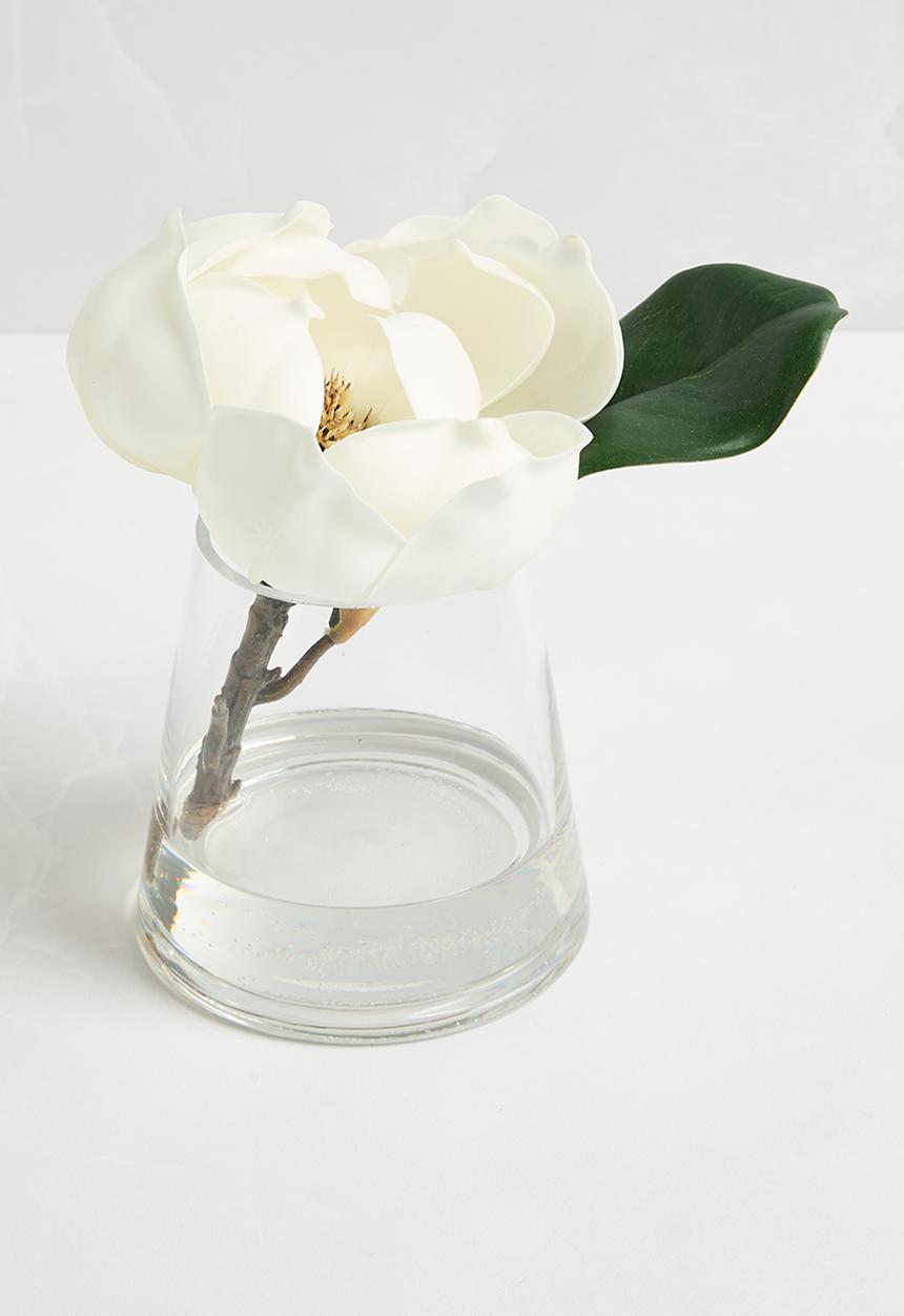 Silk By Design - Magnolia mini vase - white