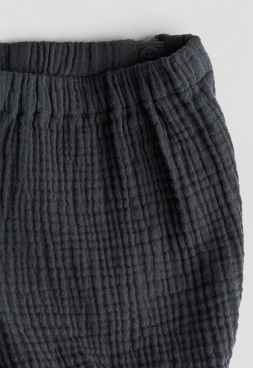 H&M - 2-piece cotton muslin set - dark grey