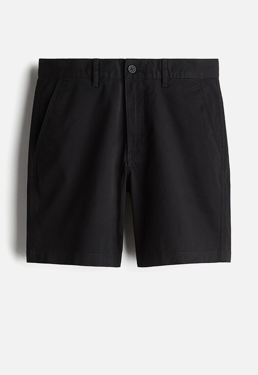 H&M - Regular fit chino shorts - black