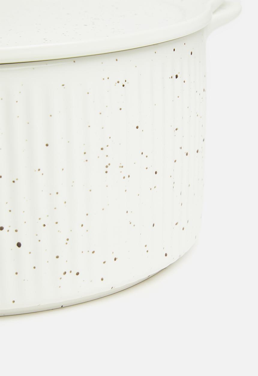 Maxwell & Williams - Speckle Round Casserole With Tray Lid 3L - Cream