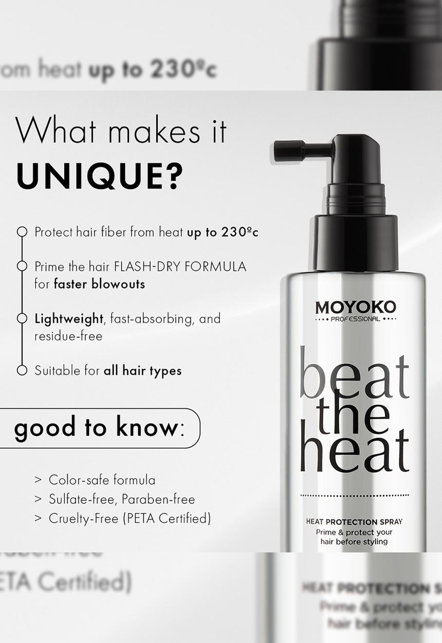 Moyoko Professional - Beat The Heat - Heat Protection Spray - Prevent Damage