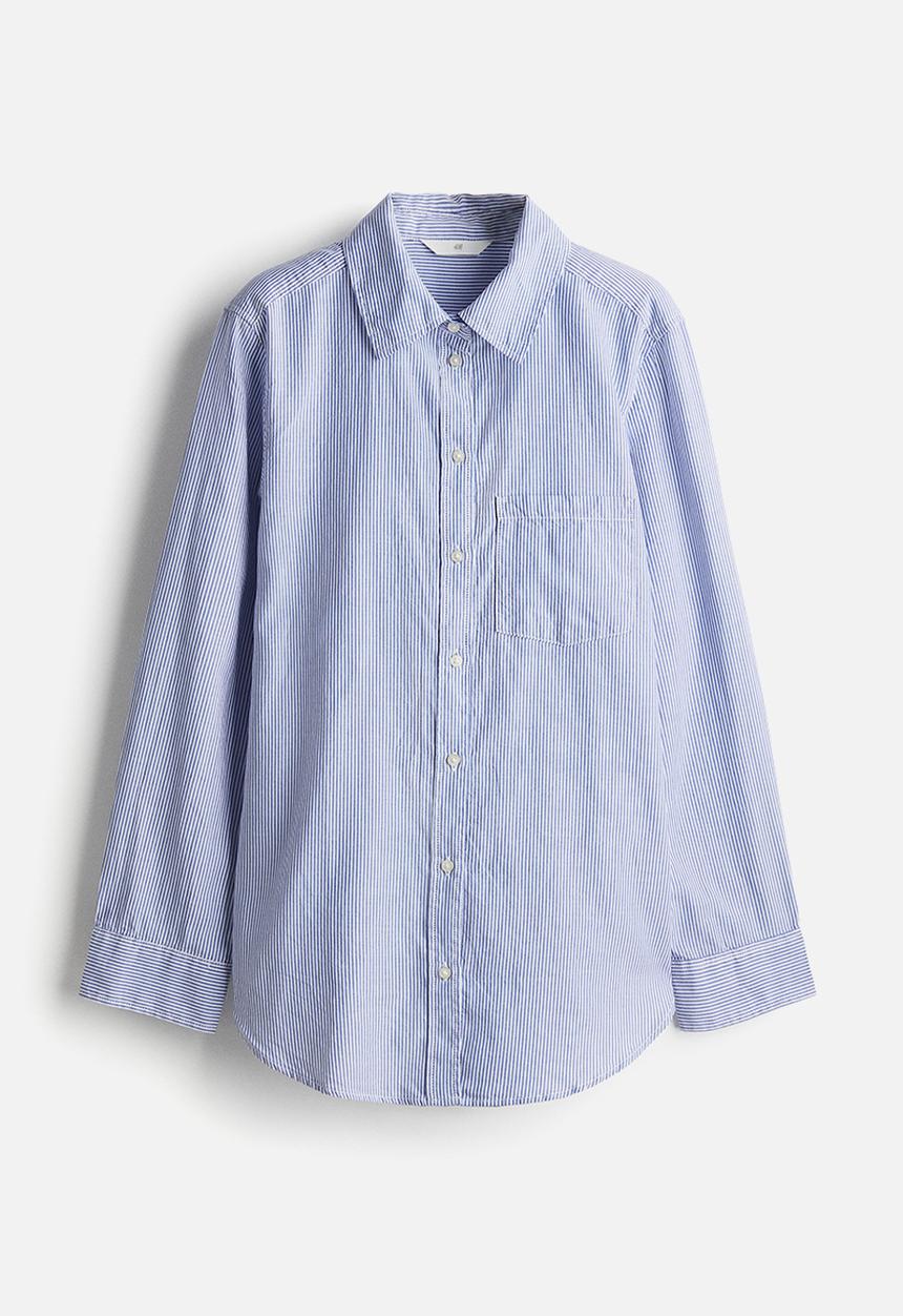 H&M - Cotton shirt - blue/striped