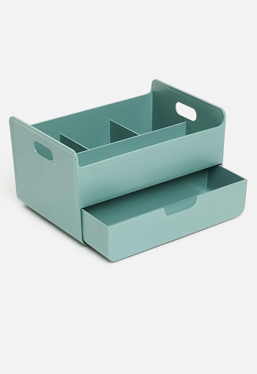 Litem - 2 Tier combo desk organizer - cobolt green