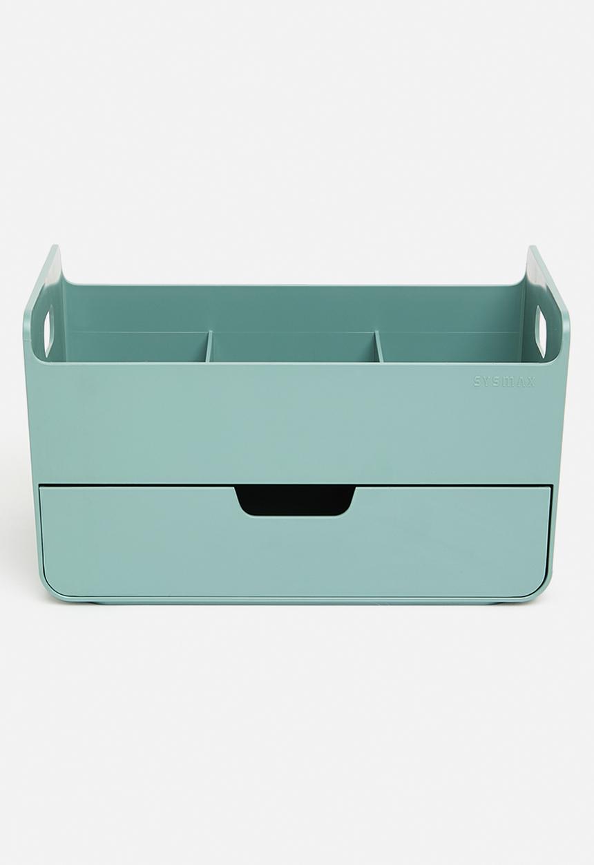 Litem - 2 Tier combo desk organizer - cobolt green