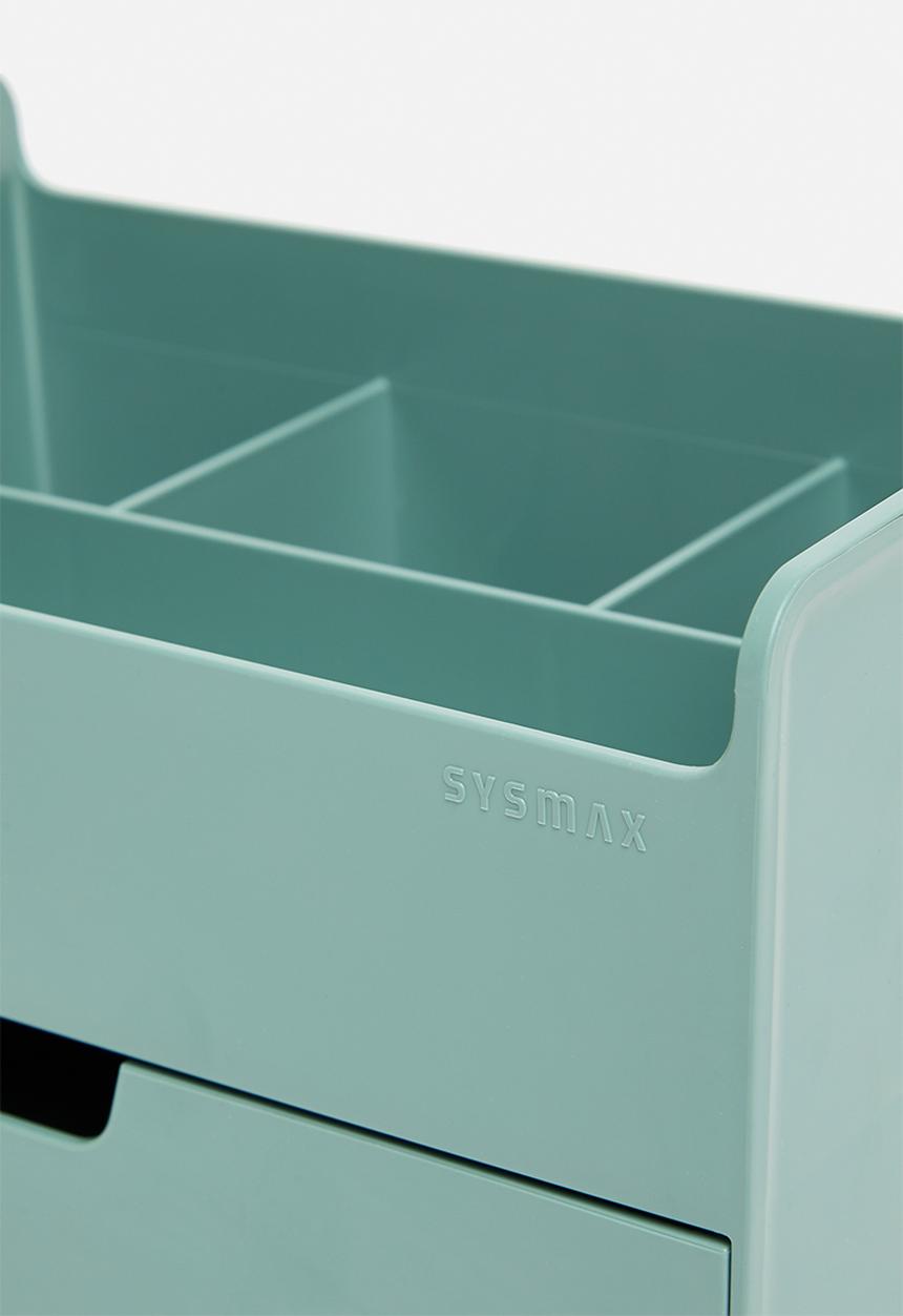 Litem - 2 Tier combo desk organizer - cobolt green