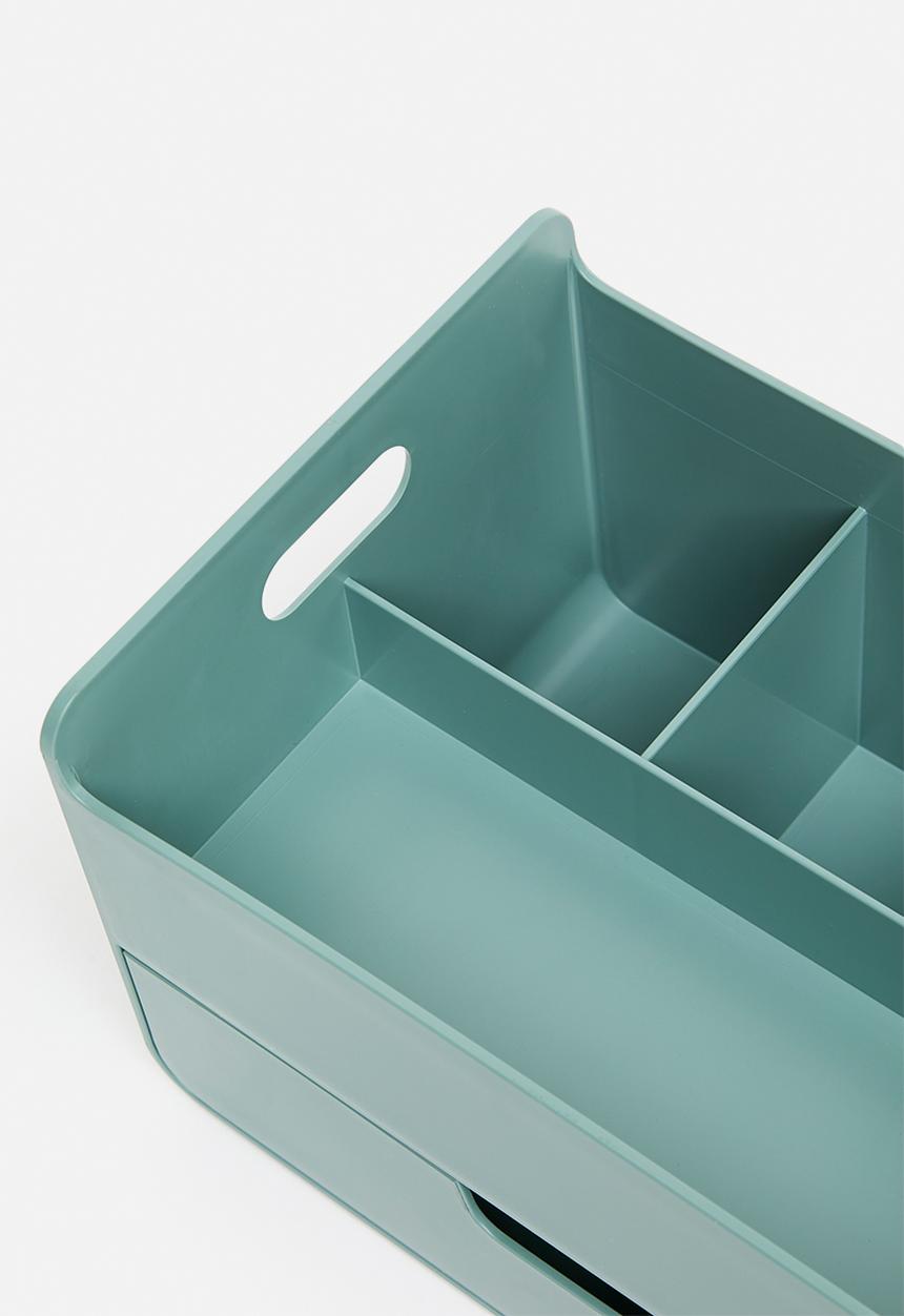 Litem - 2 Tier combo desk organizer - cobolt green