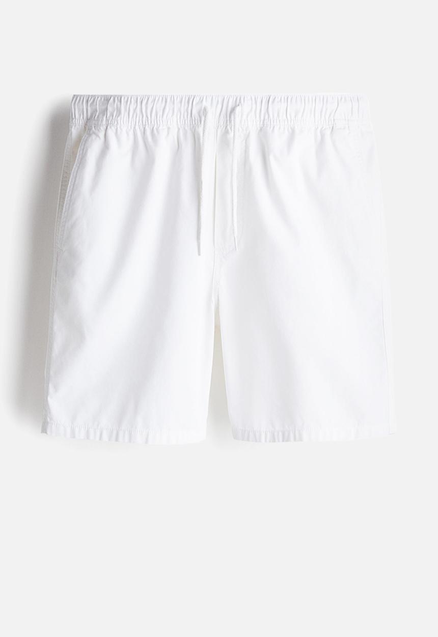 H&M - Regular fit cotton shorts - white