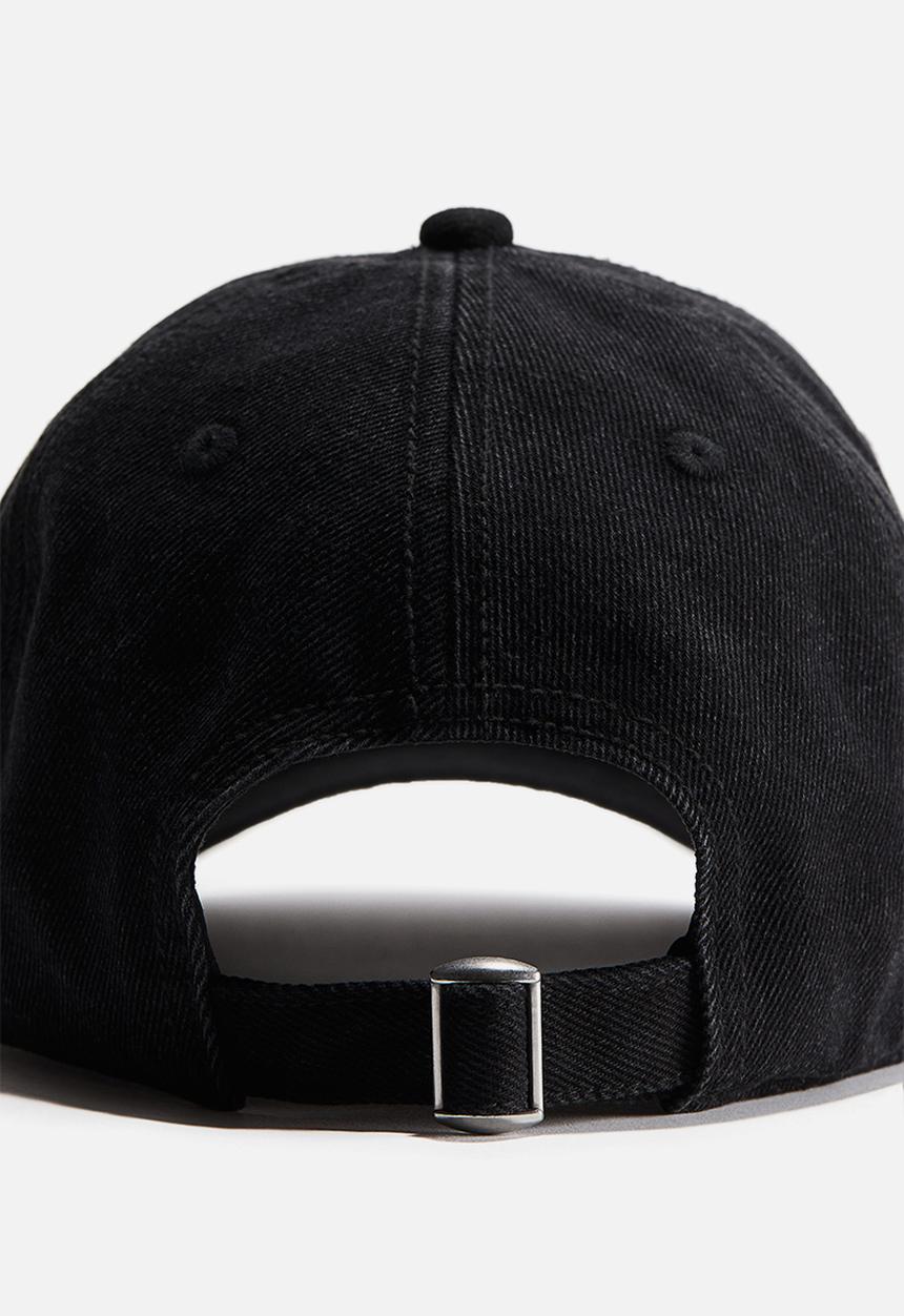 H&M - Washed-look twill cap - black soho