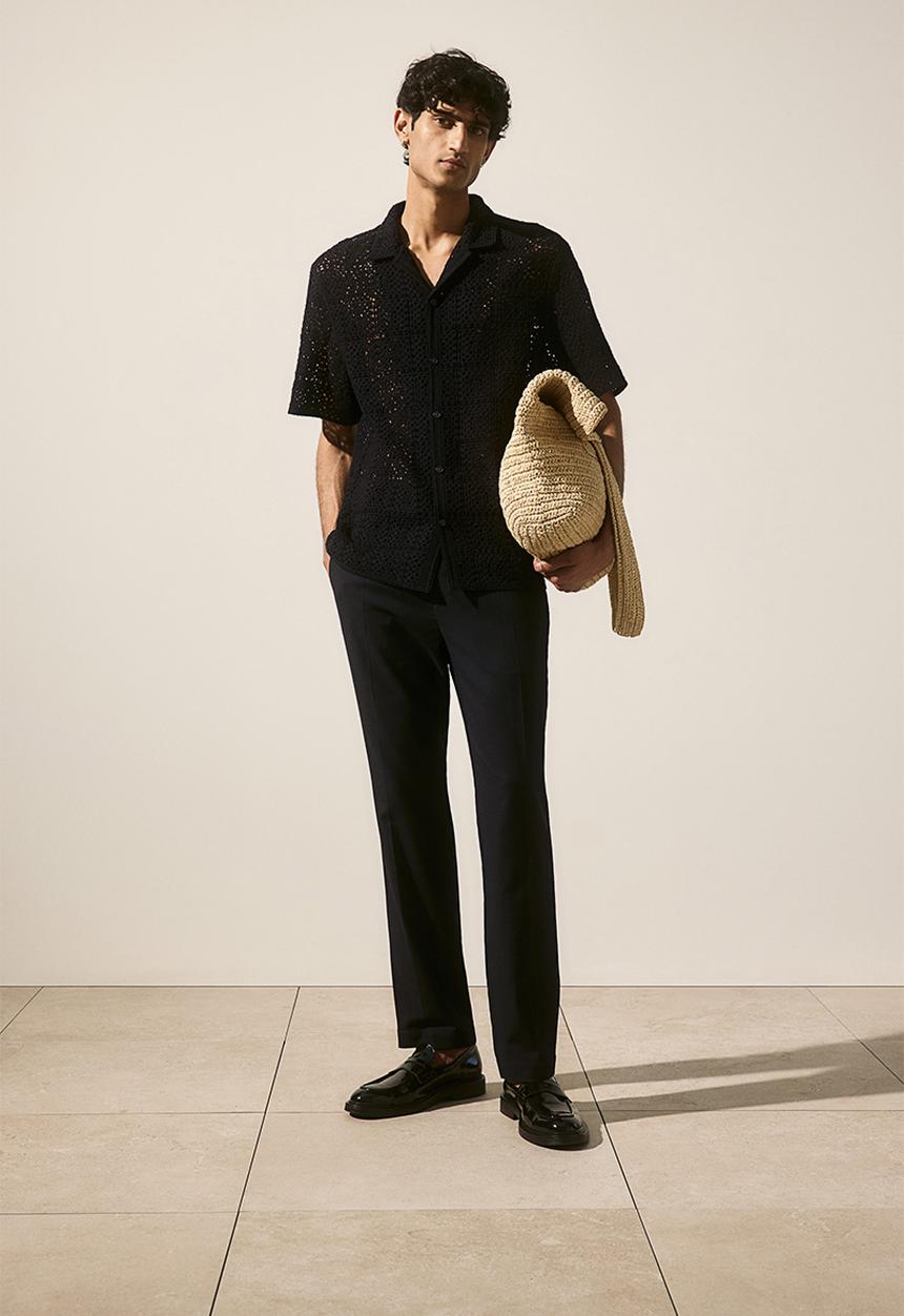 H&M - Regular fit suit trousers - black