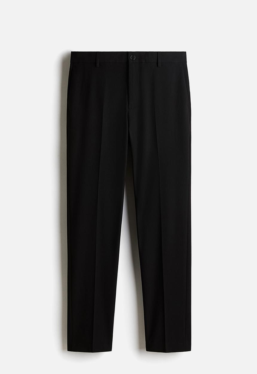 H&M - Slim fit tailored trousers - black
